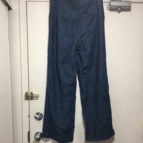 TALBOTS DENIM WIDE LEG PANTS SIZE 8 - Picture 8 of 11